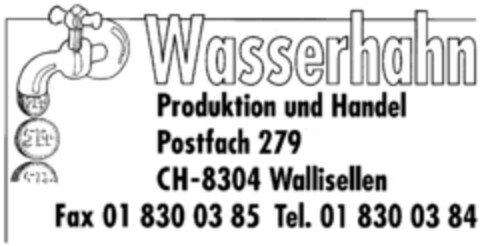 Wasserhahn Produktion und Handel.... Logo (IGE, 23.11.1998)