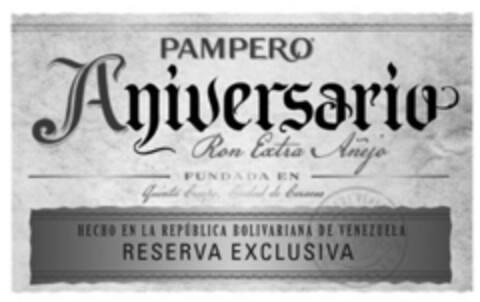 PAMPERO Aniversario RESERVA EXCLUSIVIA Logo (IGE, 30.05.2011)