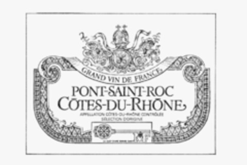 PONT-SAINT-ROC CôTES-DU-RHôNE Logo (IGE, 07.01.1986)