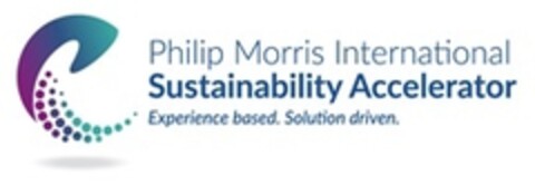 Philip Morris International Sustainability Accelerator Experience based. Solution driven. Logo (IGE, 12.10.2023)