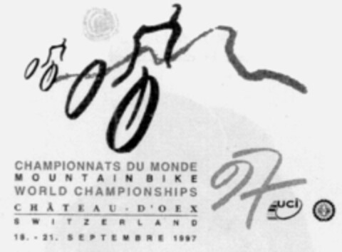 CHAMPIONNATS DU MONDE MOUNTAIN BIKE WORLD CHAMPIONSHIPS 97 Logo (IGE, 09/27/1996)