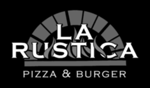 LA RUSTICA - PIZZA & BURGER Logo (IGE, 09.07.2018)