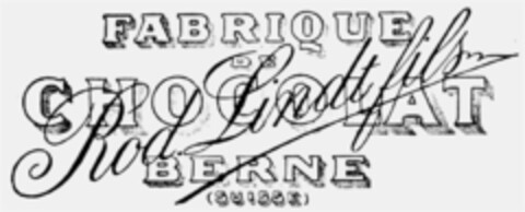 FABRIQUE DE CHOCOLAT BERNE (SUISSE) ROD LINDT fils Logo (IGE, 04/02/1988)