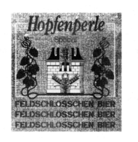 Hopfenperle Special FELDSCHLÖSSCHEN BIER Logo (IGE, 03.08.1978)