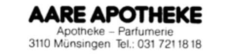 AARE APOTHEKE Münsingen Logo (IGE, 28.03.1995)