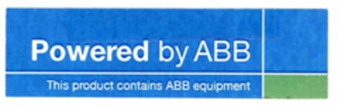 Powered by ABB This product contains ABB equipment Logo (IGE, 15.02.2006)