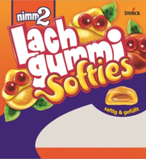 nimm2 Lachgummi Softies saftig & gefüllt STORCK Logo (IGE, 12.07.2016)