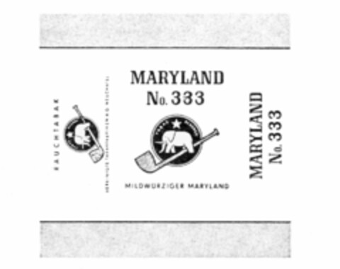 MARYLAND No. 333 MILDWüRZIGER MARYLAND TABAC SCHüRCH Logo (IGE, 04/11/1988)