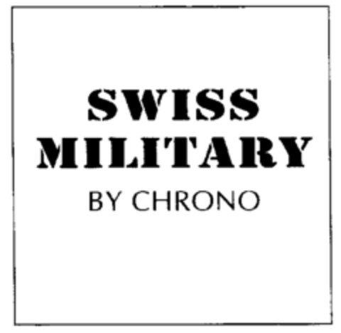 SWISS MILITARY BY CHRONO Logo (IGE, 18.09.1995)