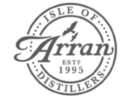 ISLE OF ARRAN EST 1995 DISTILLERS Logo (IGE, 16.04.2015)