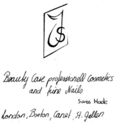 JS Beauty Care professionell Cosmetics and fine Nails Swiss Made London, Boston, Canet, St. Gallen Logo (IGE, 10.06.2003)