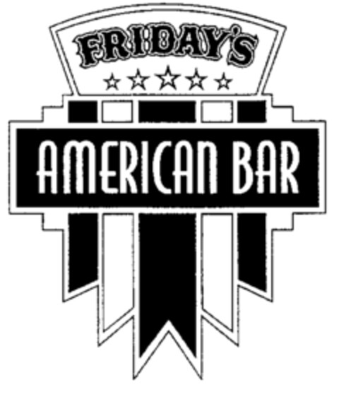 FRIDAY'S AMERICAN BAR Logo (IGE, 08/08/1996)