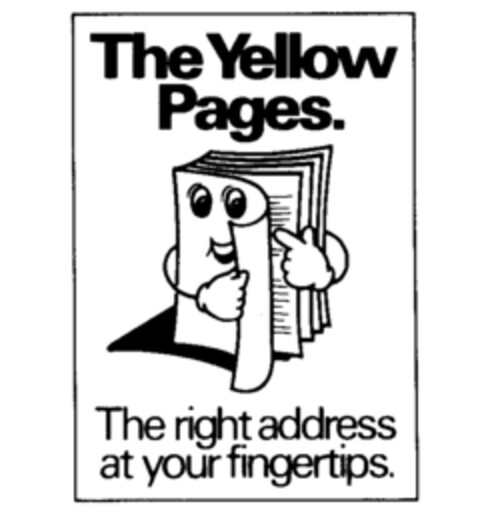 The Yellow Pages. The right adress at your fingertips. Logo (IGE, 01/20/1992)