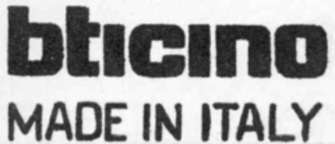 bticino MADE IN ITALY Logo (IGE, 07/31/1973)