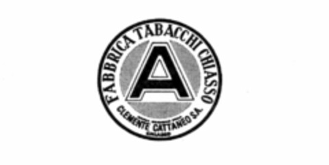 A FABBRICA TABACCHI CHIASSO CLEMENTE CATTANEO S.A. CHIASSO Logo (IGE, 19.12.1975)
