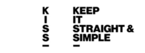 KISS KEEP IT STRAIGHT & SIMPLE Logo (IGE, 07/09/2015)