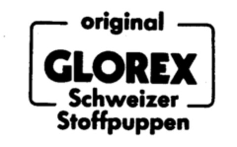 original GLOREX Schweizer Stoffpuppen Logo (IGE, 06/05/1991)