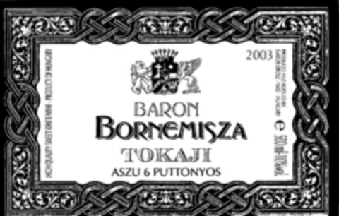 BARON BORNEMISZA TOKAJI ASZU 6 PUTTONYOS 2003 Logo (IGE, 20.12.2011)