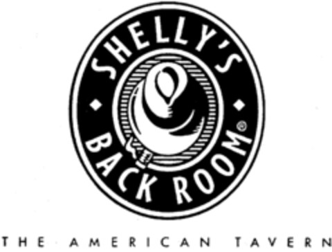 SHELLY'S BACK ROOM THE AMERICAN TAVERN Logo (IGE, 25.11.1997)