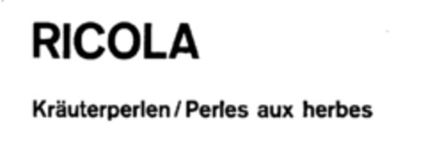 RICOLA Kräuterperlen/Perles aux herbes Logo (IGE, 28.02.1977)