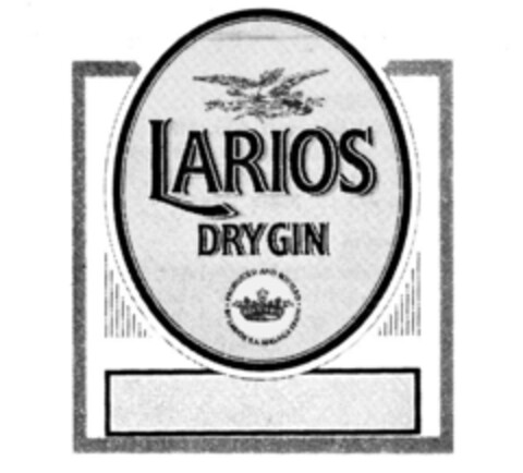 LARIOS DRY GIN Logo (IGE, 07/31/1989)