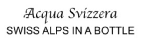 Acqua Svizzera SWISS ALPS IN A BOTTLE Logo (IGE, 16.07.2019)