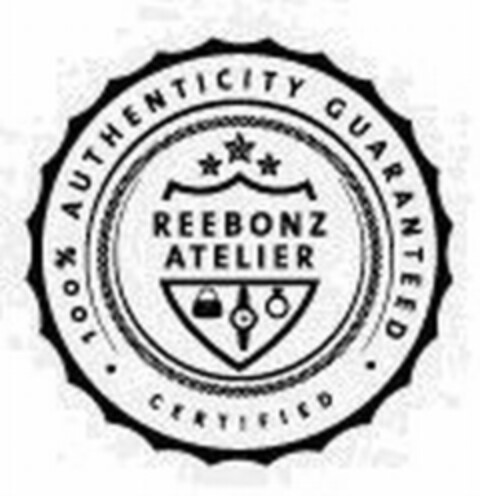 REEBONZ ATELIER 100% AUTHENTICITY GUARANTEED CERTIFIED Logo (IGE, 23.08.2012)