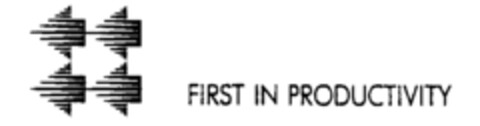 FIRST IN PRODUCTIVITY Logo (IGE, 30.10.1992)