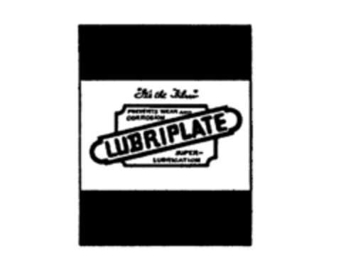 LUBRIPLATE Logo (IGE, 07/08/1986)