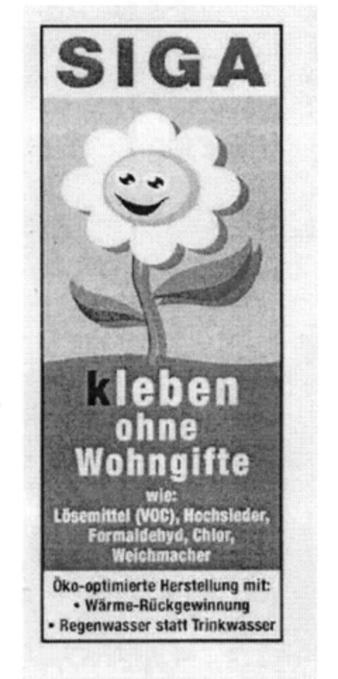 SIGA kleben ohne Wohngifte Logo (IGE, 25.07.2003)