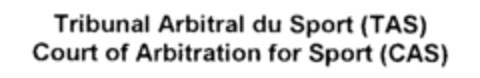 Tribunal Arbitral du Sport (TAS) Court of Arbitration for Sport (CAS) Logo (IGE, 03/28/1995)