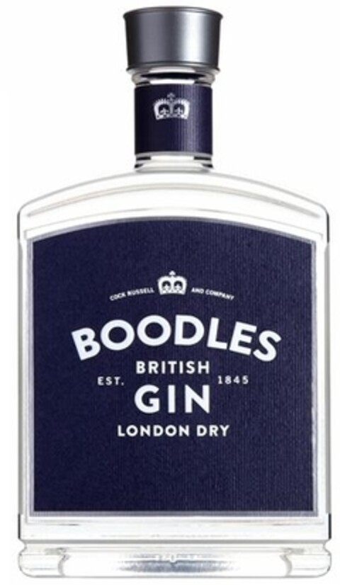 BOODLES BRITISH GIN LONDON DRY EST. 1845 Logo (IGE, 07/13/2012)