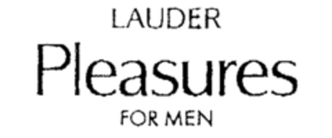 LAUDER Pleasures FOR MEN Logo (IGE, 03.04.1997)