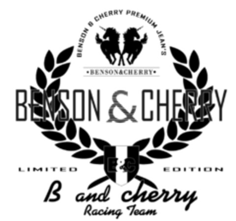 BENSON & CHERRY BENSON & CHERRY PREMIUM JEAN'S B&C LIMITED EDITION B and cherry Racing Team Logo (IGE, 05/20/2010)
