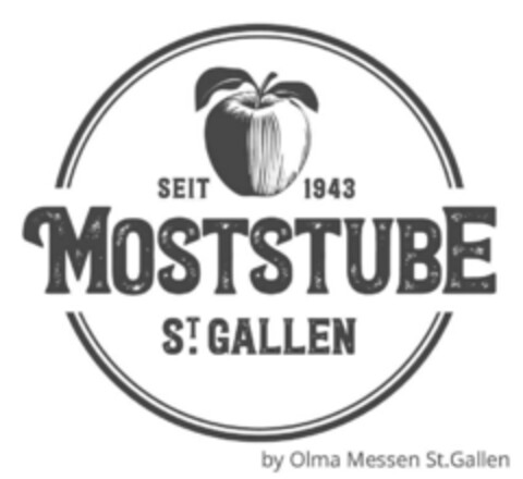 seit 1943 MOSTSTUBE ST. GALLEN by Olma Messen St. Gallen Logo (IGE, 25.08.2020)
