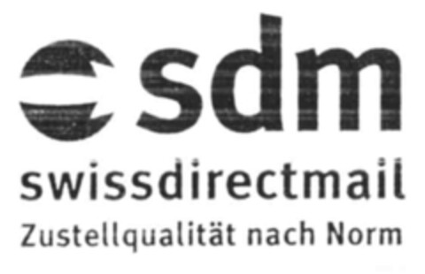 sdm swissdirectmail Zustellqualität nach Norm Logo (IGE, 23.10.2002)