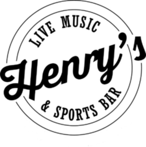 Henry's LIVE MUSIC & SPORTS BAR Logo (IGE, 10/27/2023)