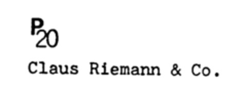 P20 Claus Riemann & Co. Logo (IGE, 01.10.1984)