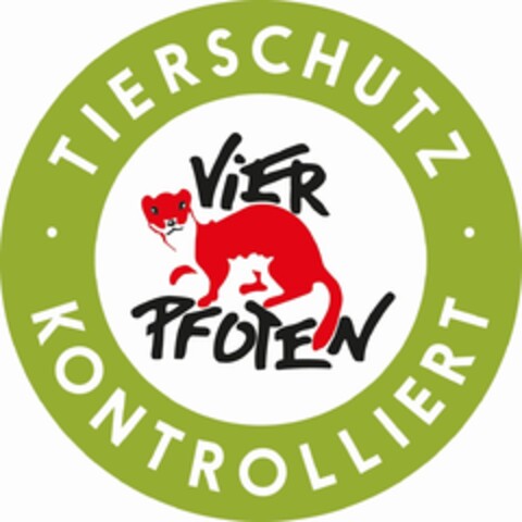 VIER PFOTEN TIERSCHUTZ KONTROLLIERT Logo (IGE, 14.06.2017)