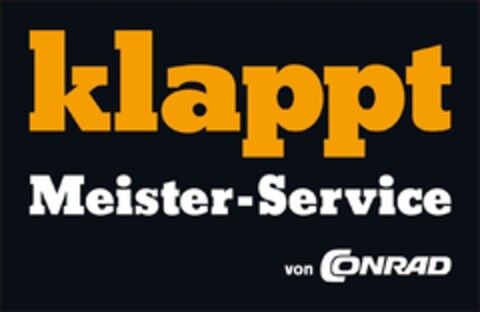 klappt Meister-Service von CONRAD Logo (IGE, 29.07.2010)