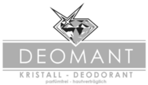 DEOMANT KRISTALL - DEODORANT parfümfrei - hautverträglich Logo (IGE, 31.03.2015)