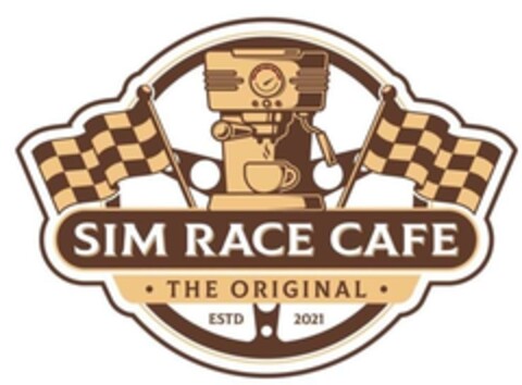 SIM RACE CAFE THE ORIGINAL ESTD 2021 Logo (IGE, 13.08.2021)