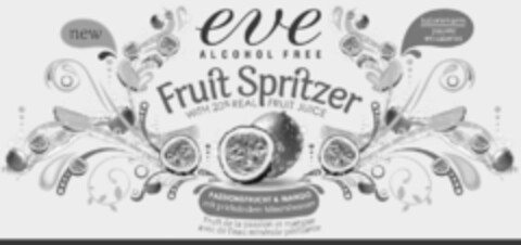 eve ALCOHOL FREE Fruit Spritzer WITH 20% REAL FRUIT JUICE Logo (IGE, 04.02.2013)