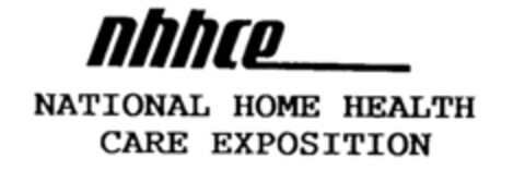 nhhce NATIONAL HOME HEALTH CARE EXPOSITION Logo (IGE, 03/26/1992)