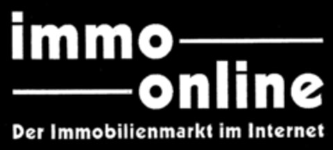 immo online Der Immobilienmarkt im Internet Logo (IGE, 01/21/1998)