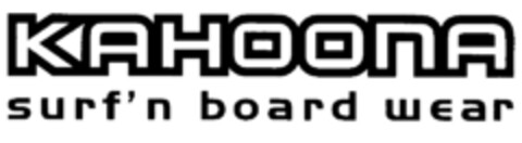 KAHOONA surf'n board wear Logo (IGE, 10/04/2000)