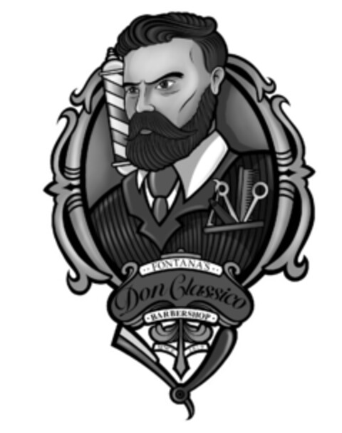 FONTANA'S Don Classico BARBERSHOP SINCE 2019 Logo (IGE, 03/27/2019)