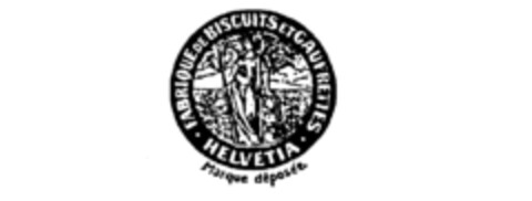 FABRIQUE DE BISCUITS ET GAUFRETTES HELVéTIA Logo (IGE, 14.01.1987)