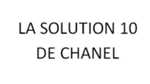 LA SOLUTION 10 DE CHANEL Logo (IGE, 27.02.2015)