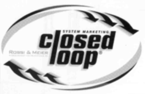 SYSTEM MARKETING closed loop; ROSSI & MEIER; KOMMUNIKATIONSBERATUNG AG Logo (IGE, 12.04.2000)